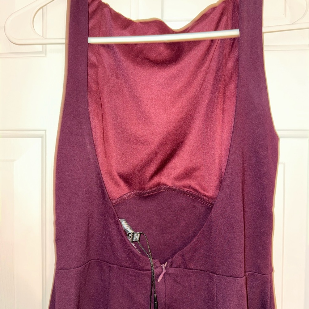 Fashion Nova Taylor Backless A Line Maxi Dress Deep Purple Maxi Dress- Size XS - Picture 5 of 10